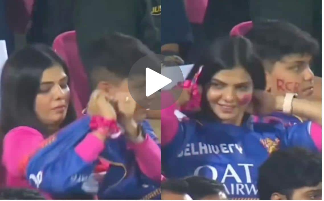 [Watch] RR Fan Abruptly Switches To RCB Jersey Mid-Way Through IPL 2024 Game In Jaipur